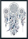 サマー・ソーントン作品 Dreamcatcher Silver アートプリント 木製アートフレーム付