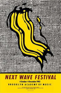 リキテンスタイン作品 Next Wave Festival, 1983 アートポスター 木製アートフレーム付 91.5×61cm ロイ・リキテンスタイン作品