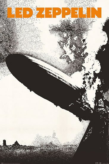 楽天美術工芸の檜屋レッド ツェッペリン ポスター Led Zeppelin 軽量アルミ製フィットフレーム付 91.5×61cm