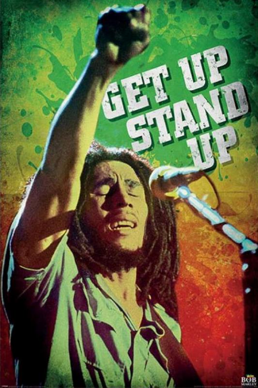 ボブ マーリー GET UP STAND UP ポスター 軽量アルミ製フィットフレーム付 91.5×61cm BOB MARLEY