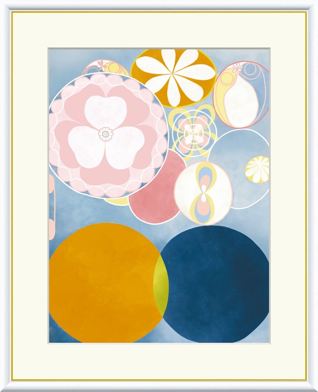 ヒルマ アフ クリント作品 The Ten Largest, No.2, Childhood F8サイズ額装作品 61cm×49.5cm 高精細ジグレー版画 額装作品 ヒルマ・アフ・クリント