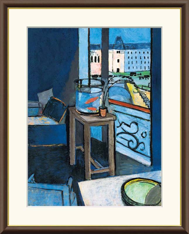 金魚鉢のある室内 アンリ・マティス作品 F8サイズ 工芸美術画 額装作品