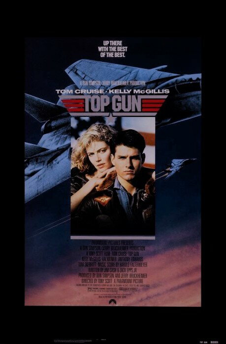 トップガン トムクルーズ主演 映画ポスター 木製アートフレーム付 TOP GUN トップ・ガン トム・クルーズ