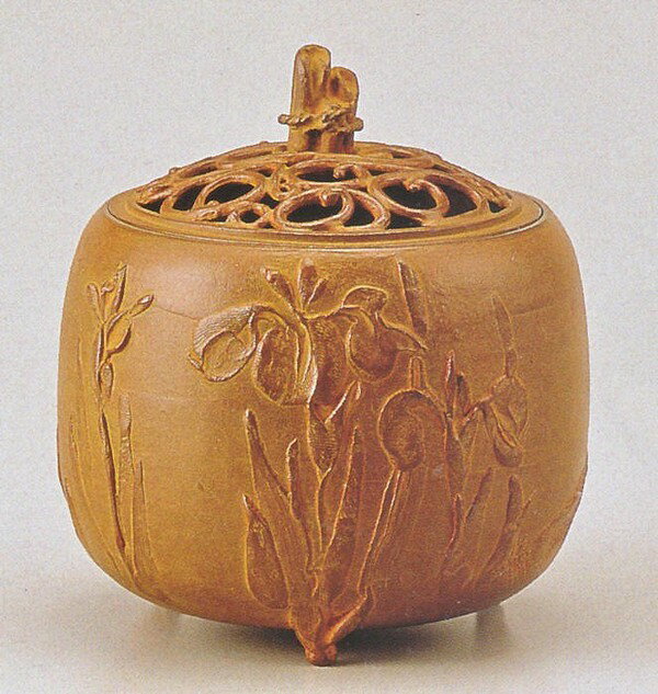 杜若文香炉 かきつばたもんこうろ 名取川雅司作品 高岡銅器の香炉 送料無料