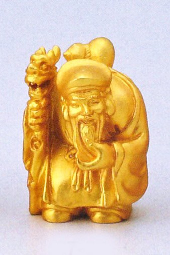 乐天商城 - 開運の置物 吉祥寿老人 桐箱付 高岡銅器 送料無料