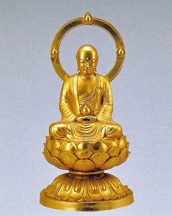 地蔵菩薩 銅製 金箔仕上げ 高さ88cm 長田晴山作品 十三仏 高岡銅器の仏像