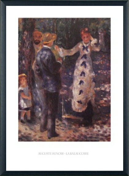 オーギュスト ルノワール作品 ブランコ アートプリント 木製アートフレーム付 70×50cm