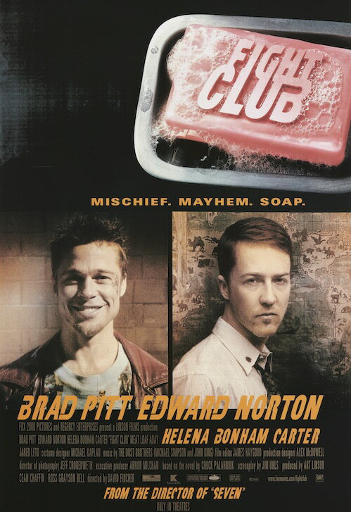 ファイトクラブ 映画ポスター 軽量アルミ製フィットフレーム付 91.5×61cm ファイト クラブ ブラッドピット Fight Club