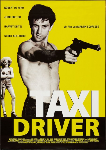 タクシードライバー 映画ポスター 木製アートフレーム付 タクシー・ドライバー Taxi Driver ...