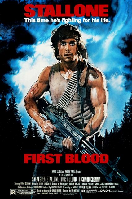 ランボー スタローン主演 映画ポスター 木製アートフレーム付 FIRST BLOOD