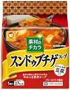 マルちゃん 素材のチカラ スンドゥブチゲスープ ( 5食入×6個 計30個 / インスタントスープ ) 即席 辛口 フリーズドライ チゲ スープ 魚介の旨みと唐辛子の辛み 豆腐入り 箱買い 東洋水産