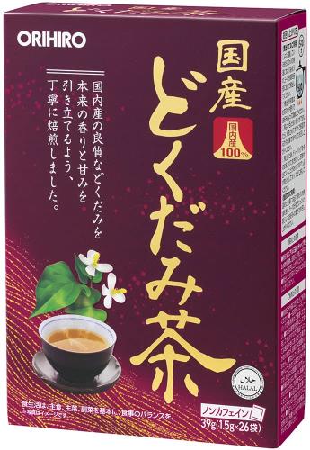 オリヒロ 国産どくだみ茶100% 1.5g×26袋 ノンカフェイン ハラル認証 国産 どくだみ