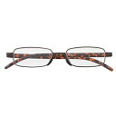 ウルトラ スリム 超 薄型 軽量 老眼鏡 (専用スリムケース付き) メンズ ブラウン +1.00