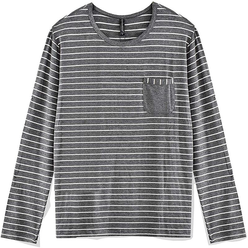 パジャマ 長袖 綿 ストライプ 上下 セット 部屋着 ルームウェア 春 秋 冬 M L XL ...