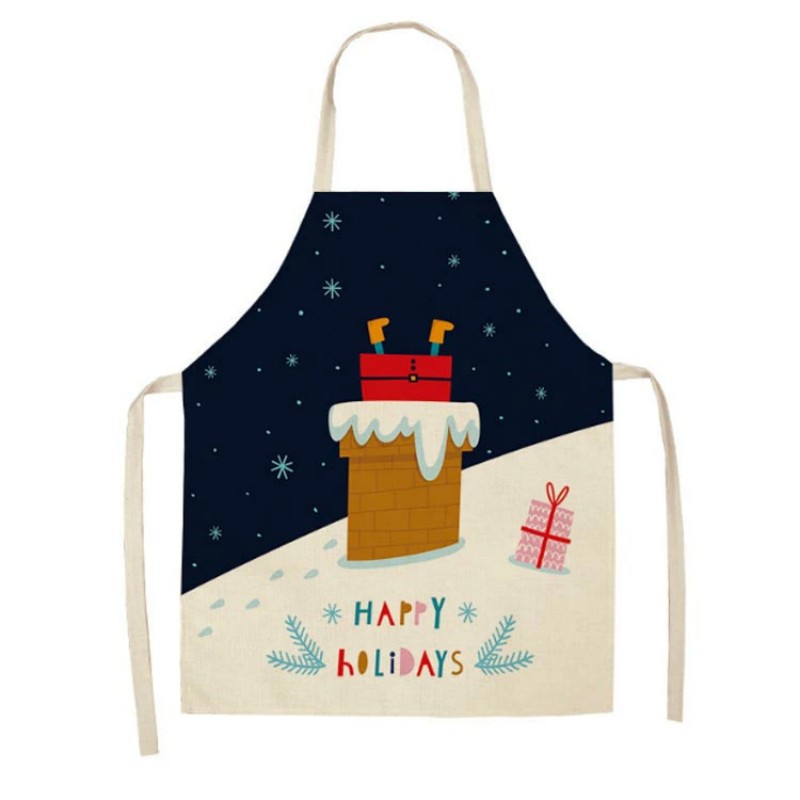 【送料無料】エプロン おしゃれ 首掛け式 全16種類 レッド 赤 クリスマス サンタ パーティー キッチン用 レディース メンズ 可愛い ワークエプロン 小物雑貨 プレゼント ギフト 居酒屋用