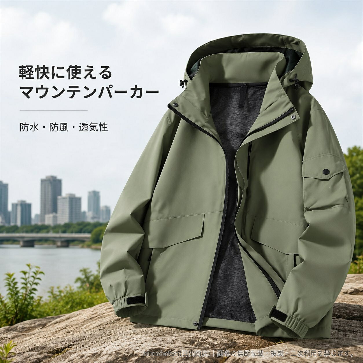 アウトドア マウンテンパーカー メンズ レディース ユニセックス 防水 防風 透気 フード取り外し可能 メッシュ裏地 ゆったり 長袖 ジャケット 秋冬 カラーバリエーション豊富