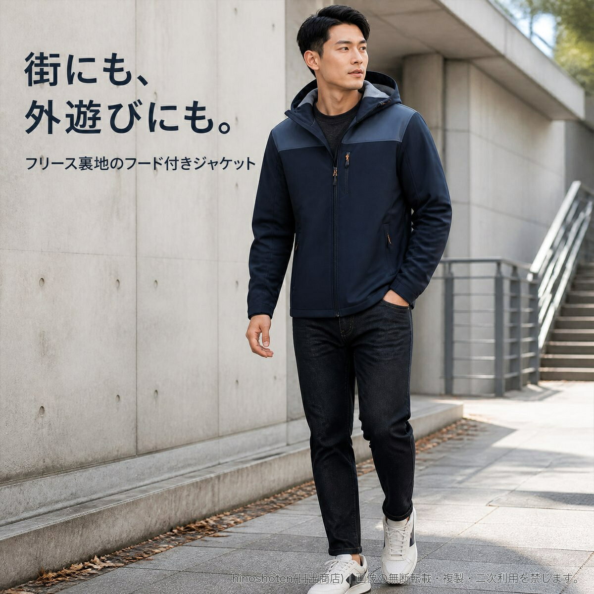 フードを一体化した、カジュアルなメンズアウトドアジャケットです。表地にはポリエステル素材を使用し、防風構造、はっ水加工、フリース裏地を組み合わせました。胸元と両サイドにはファスナーポケットを配置。四方向ストレッチ素材により、アウトドアシーンから通勤、街歩きまで幅広く着用できます。カラー:グレー/ブラック/オリーブグリーン/ネイビーサイズ:S/M/L/XL/2XL/3XL素材:ポリエステル▲バナーをタップしてクーポンを獲得できます5,280円4,580円4,880円5,280円