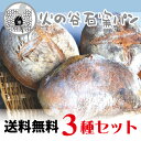 【送料無料】石窯パン3種セット【石窯焼き究極シンプルな自然パン/ドイツパン・イタリアパン】北海道・沖縄県へは追加送料1100円