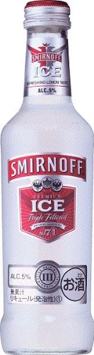 &#8226;原材料:ウォッカ、糖類、酸味料、香料 &#8226;アルコール度数:5% &#8226;プレミアム・ウォッカ『スミノフ』をベースにした、 すっきりした甘さとスタイリッシュなボトルが魅力の低アルコール飲料。