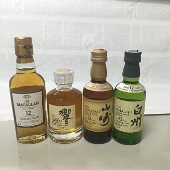 サントリー大人気ミニチュアウィスキー飲み比べセット/山崎12年、白州12年、響17年、マッカラン12年/50ml各1本入