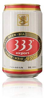 ベトナム最大のビールメーカーの「サイゴン・ブリュワリー」で造られる商品名が特徴的なビール。 ベトナムでは「3」は縁起の悪い数と言われているが、全てを足すと「9」 になることから「333」は幸運のビールとして親しまれている。泡立ちがよく、すっきりとした味わいで、スパイシーな東南アジア料理にもよく合う。現在、東南アジアだけでなく、アメリカ、オーストラリア、フランスでも発売されている。