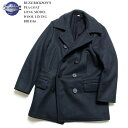 BUZZ RICKSON'S　バズリクソンズ　PEA COAT LONG MODEL　WOOL LINING　BR14146 送料無料　ミリタリー ピーコート ウール メルトン XS 3Lネイビー 海軍 メンズ