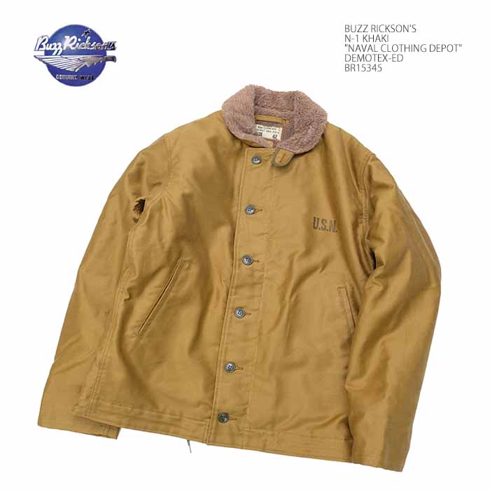 バズリクソンズ アウター BUZZ RICKSON'S BR15345 N-1 カーキ NAVY DEPARTMENT "DEMOTEX-ED" メンズ | ヒノヤ