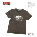 バーンズ BARNS BR-24166 小寸 ユニオンスペシャル プリント 半袖 Tシャツ - DARK KNIGHT - メンズ ヒノヤ