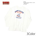 バーンズ BARNS BR-24404 90's ビッグ 9スリーブ プリントTシャツ - BACK ALLEY - メンズ ロンT | ヒノヤ HINOYA(4)