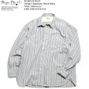 バーガスプラス BURGUS PLUS ストライプ ワイドシャンブレー シャツ HBP-300CHWD ST5 メンズ | ヒノヤ HINOYA
