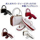 草履バッグセット 振袖用 エナメル Lサイズ草履 2枚ハギ 和装用草履バッグ 成人式 パーティーバッグ スパンコール 幅広草履