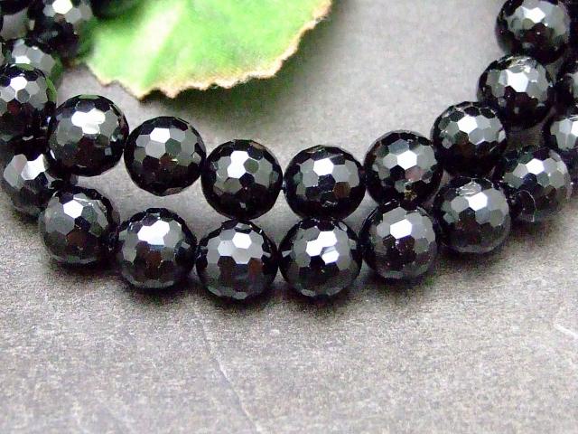 ≪40319≫●8mm●カット●ブラックスピネル●送料無料有●楽天最安値に挑戦●卸4990円SALE●AA級●ブレスレット●スリランカ産●天然石●パワーストーン●