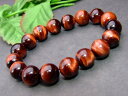 ≪32371E≫●12mm●レッドタイガーアイ●赤虎目石●ブレスレット●内径18cm●短連●半連●南アフリカ共和国産●天然石●パワーストーン●