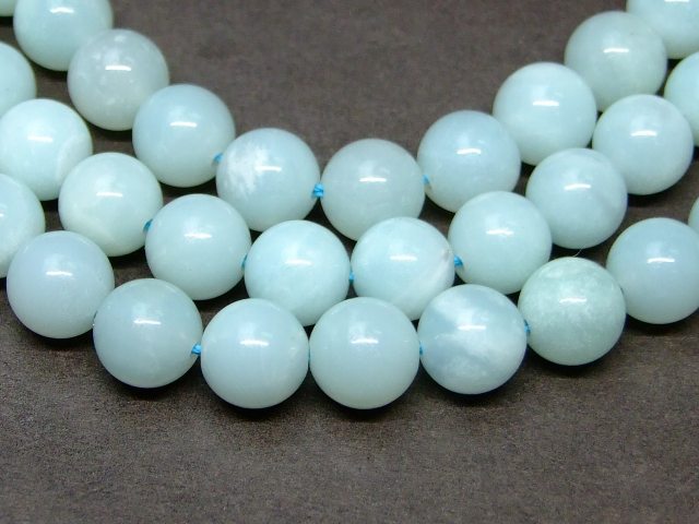 ≪g3-661H≫●8mm●A+●アマゾナイト●1連39cm 通し針、解説書、1mゴム付き●送料無料有●鑑別済・本物保証●天河石●中国産●天然石●パワーストーン