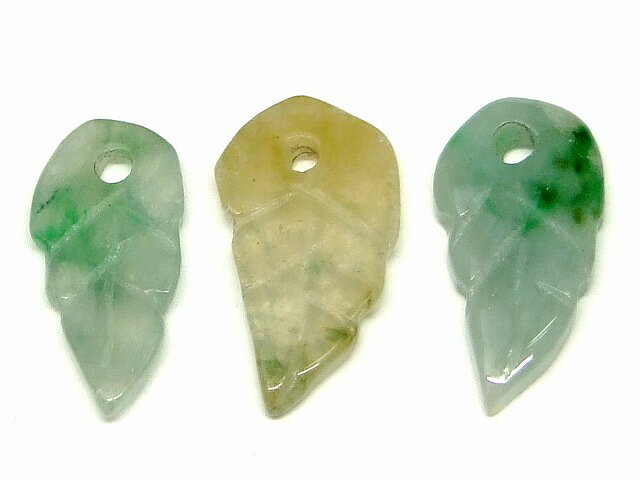 Genuine, Semi-Precious Stones - ≪g3-20K≫今月30％off●ミャンマー翡翠 ヒスイ 葉っぱ リーフ 17mm～12mm×8mm AA 1個売り●ネコポス送料無料●天然石●パワーストーン