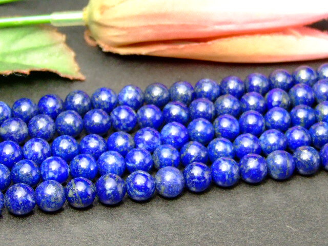 ≪g3-798≫6mm●AA●ラピスラズリ 瑠璃石●送料無料●1連39cm 通し針、解説書、1mゴム付き ●パキスタン産●天然石●パワーストーン●