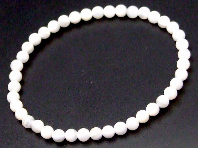 ≪43990≫今月の半額 ネコポス送料無料●天然4mm AA●白マザーオブパール●蛋白...