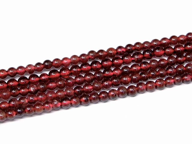 樂天商城 - ≪g3-501K≫●3mm●ガーネット●柘榴石●1連39cm 通し針、解説書、1mゴム付き●ネコポス送料無料●インド産●天然石●パワーストーン