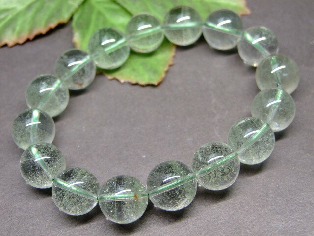 55821 　今月の半額 13mm〜14mm A ガーデンクォーツ 水晶 ブレスレット 内径18cm 鑑別済・本物保証 送..