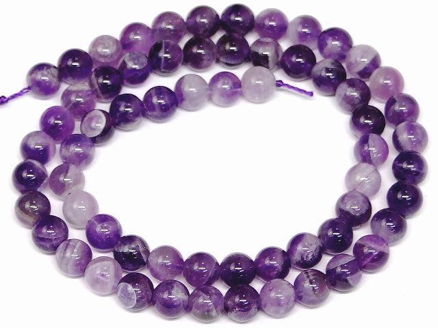 g3-565K　　6mm 1連39cm A ケープアメジスト エレスチャルアメジスト 送料無料有 楽天最安値に挑戦 南アフリカ共和国産 天然石 パワーストーン