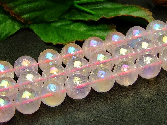 ≪g3-79K≫●12mm●AAアクアオーラ●ローズクォーツ●1連39cm 通し針、解説書、1mゴム付き●送料無料有●ブラジル産●天然石●パワーストーン