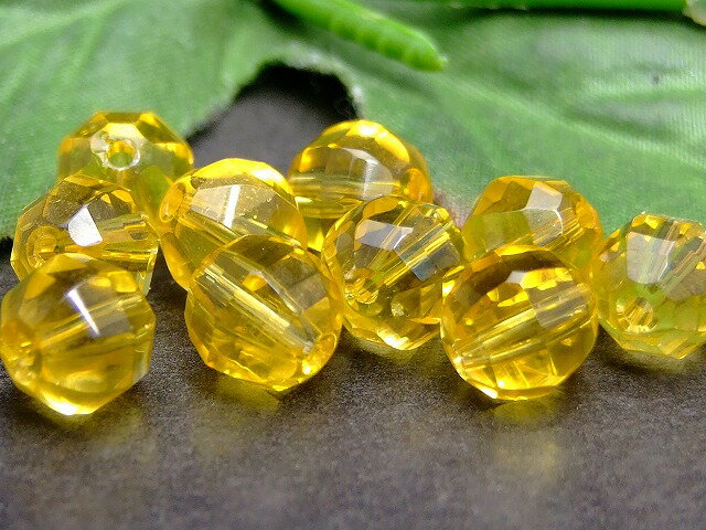 ≪g3-34E≫●ネコポス送料無料●1粒売り●天然カット 8mm●5Aゴールドシトリン●ブラジル産●天然石●パワーストーン●