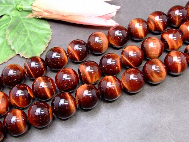 ≪g3-2014F≫●16mm AAA タイガーアイ 赤虎目石 1連39cm 通し針、解説書、1mゴム付き●送料無料有●南アフリカ共和国産●天然石●パワーストーン
