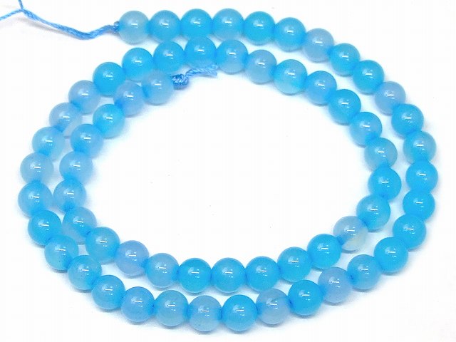 ≪g3-521A≫●6mm●AAA●ブルーカルセドニー アゲート●ネコポス送料無料●1連37c...