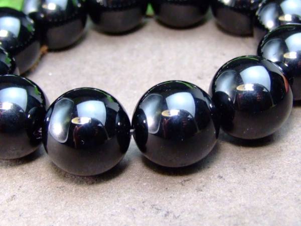 ≪g3-112M≫●18mm●A●モリオン 黒水晶●ブレスレット●内径17cm●送料無料有●鑑別済・本物保証●ブラジル産●天然石●パワーストーン●