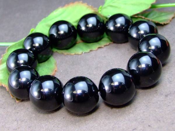 ≪g3-112M≫●18mm●A●モリオン 黒水晶●ブレスレット●内径17cm●送料無料有●鑑別済・本物保証●ブラジル産●天然石●パワーストーン●