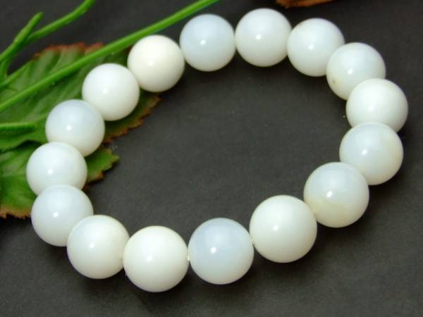 ≪g3-1991F≫●13mm●ホワイト オパール●ブレスレット●送料無料有●楽天最安値に挑戦●ブラジル産●天然石●パ..
