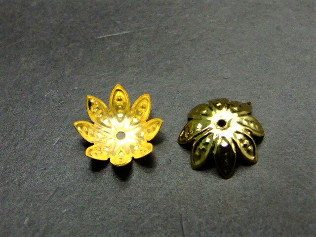 ≪p3-1123A≫●座金●14mm●100個セット●金色 ゴールド●パーツ●ネコポス送料無料●天然石●パワーストーンアクセサリー作りに
