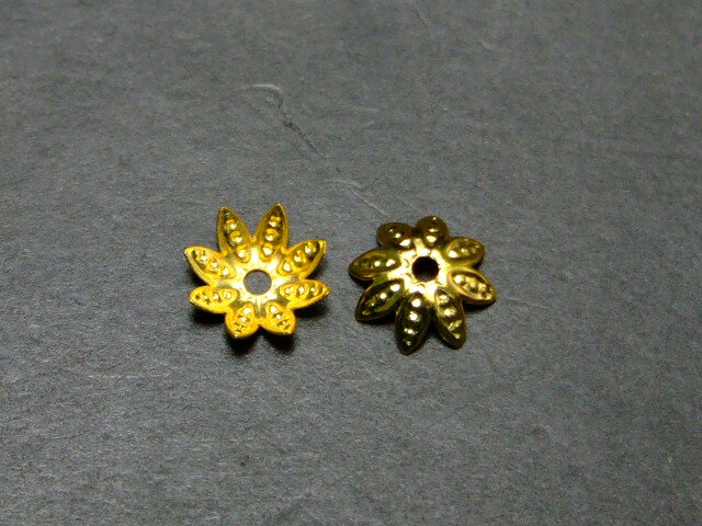 Genuine, Semi-Precious Stones - ≪p3-1113≫●座金●8mm●1個売り●金色 ゴールド●パーツ●ネコポス送料無料●天然石●パワーストーンアクセサリー作りに