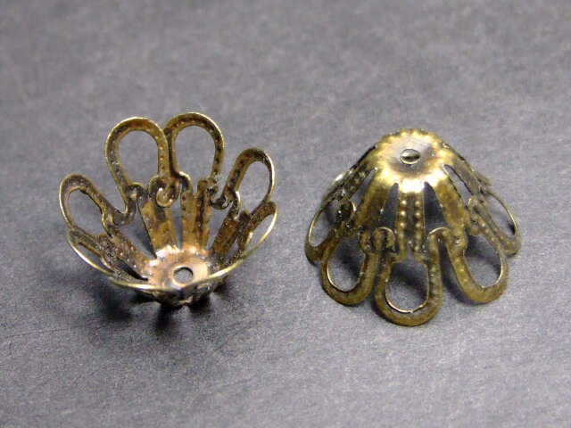 ≪P3-1149≫●座金●14mm×9mm●1個売り●銅古美●パーツ●ネコポス送料無料●天然石●パワーストーン●アクセサリー作りに